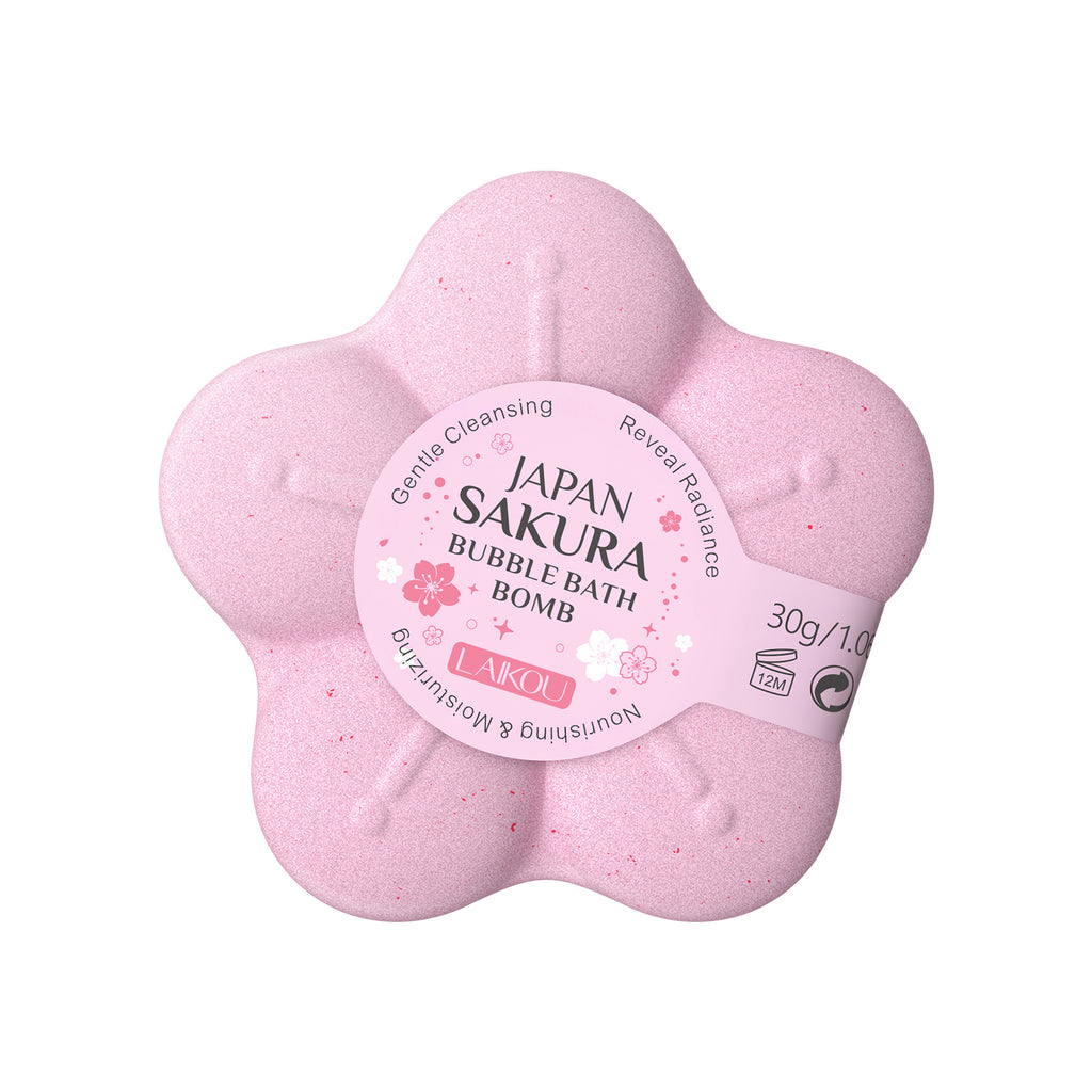 Cross-border Lecco Japan Cherry Blossom Bubble Explosion Bath Salt 30g Body Cleansing Moisturizing Factory in stock Wholesale
