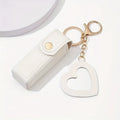 Customisation Portable Lipstick Bag Gifts PU Leather Keychain